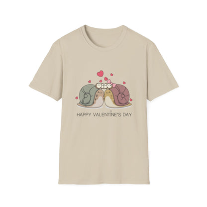 Happy Valentines Day Snail - Unisex Softstyle T-Shirt - OCDandApparel
