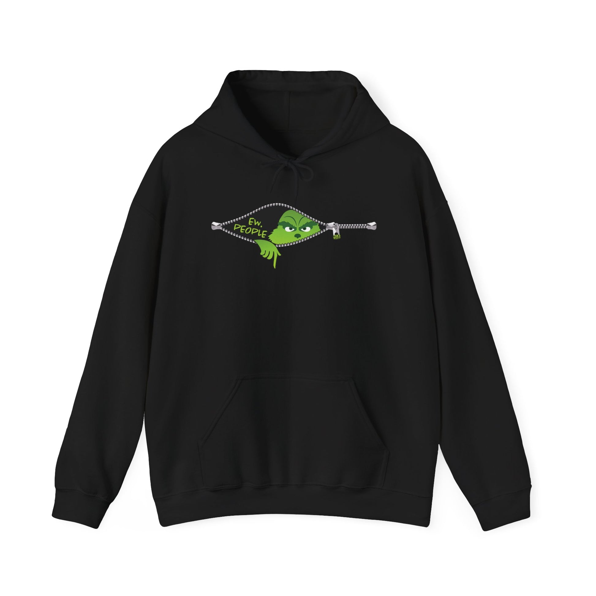 "Ew. People." Grinch Hoodie - Unisex Heavy Blend™ Hooded Sweatshirt - OCDandApparel