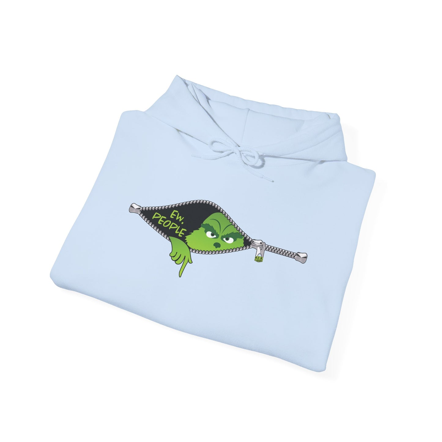 "Ew. People." Grinch Hoodie - Unisex Heavy Blend™ Hooded Sweatshirt - OCDandApparel