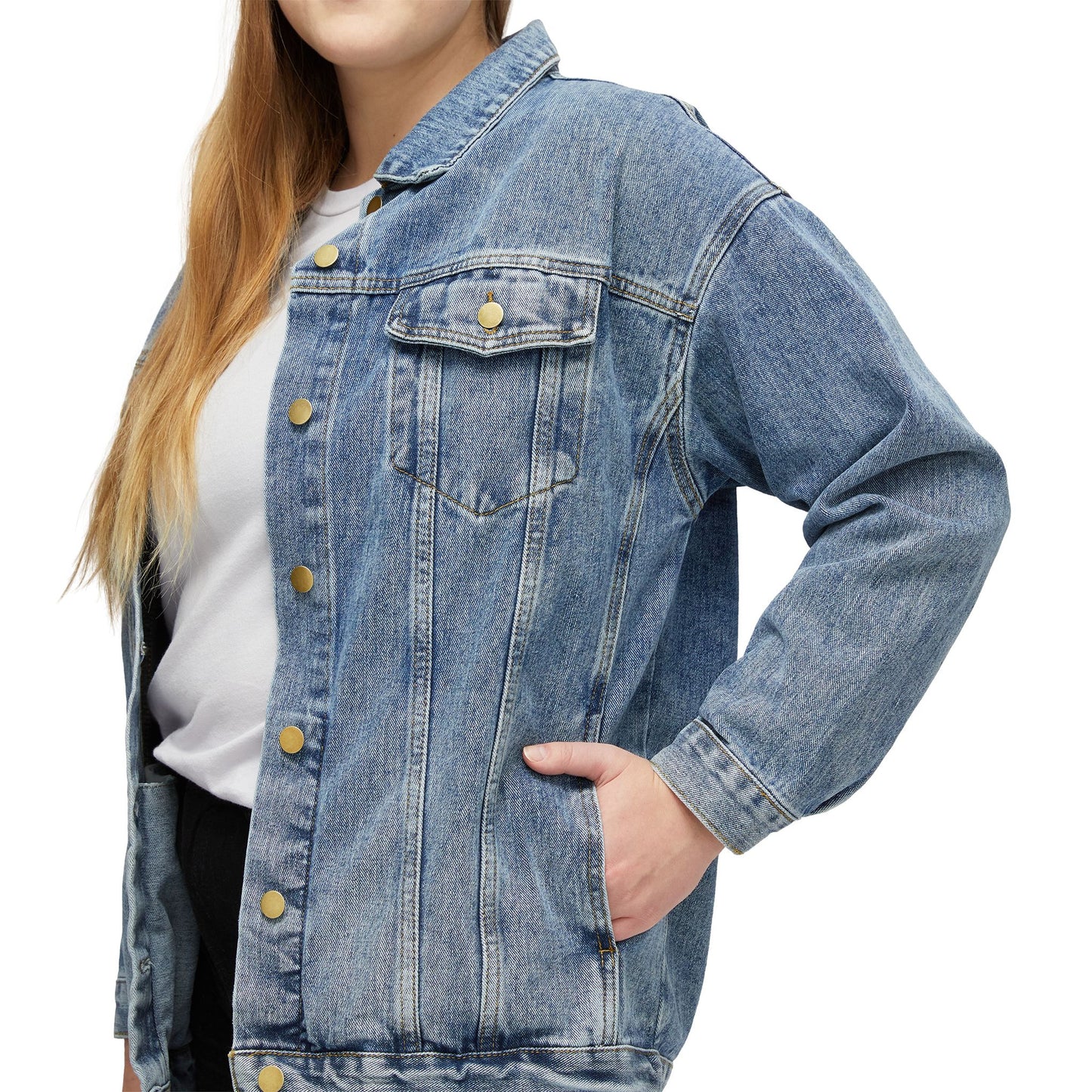 Here Comes the sun - Women's Denim Jacket - OCDandApparel
