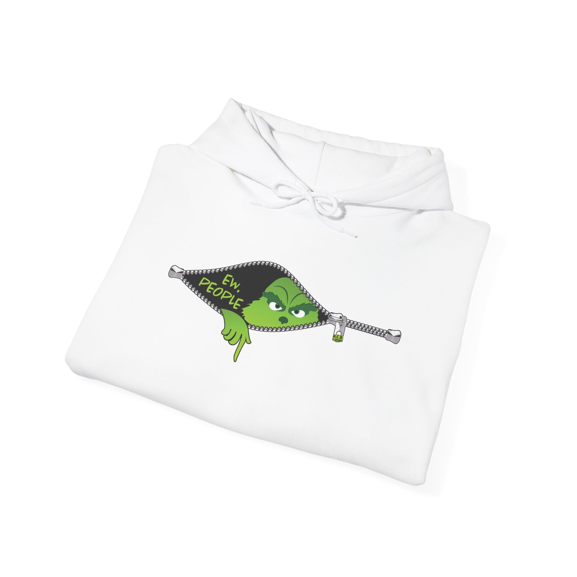 "Ew. People." Grinch Hoodie - Unisex Heavy Blend™ Hooded Sweatshirt - OCDandApparel