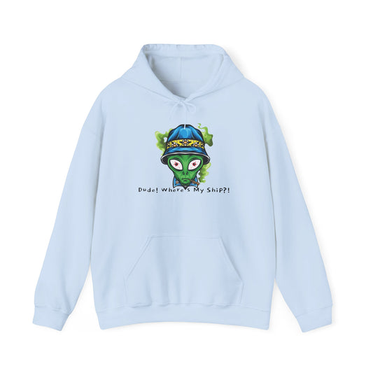 Smokin Alien - Dude, Where's My Ship? - Unisex Heavy Blend™ Hooded Sweatshirt - OCDandApparel