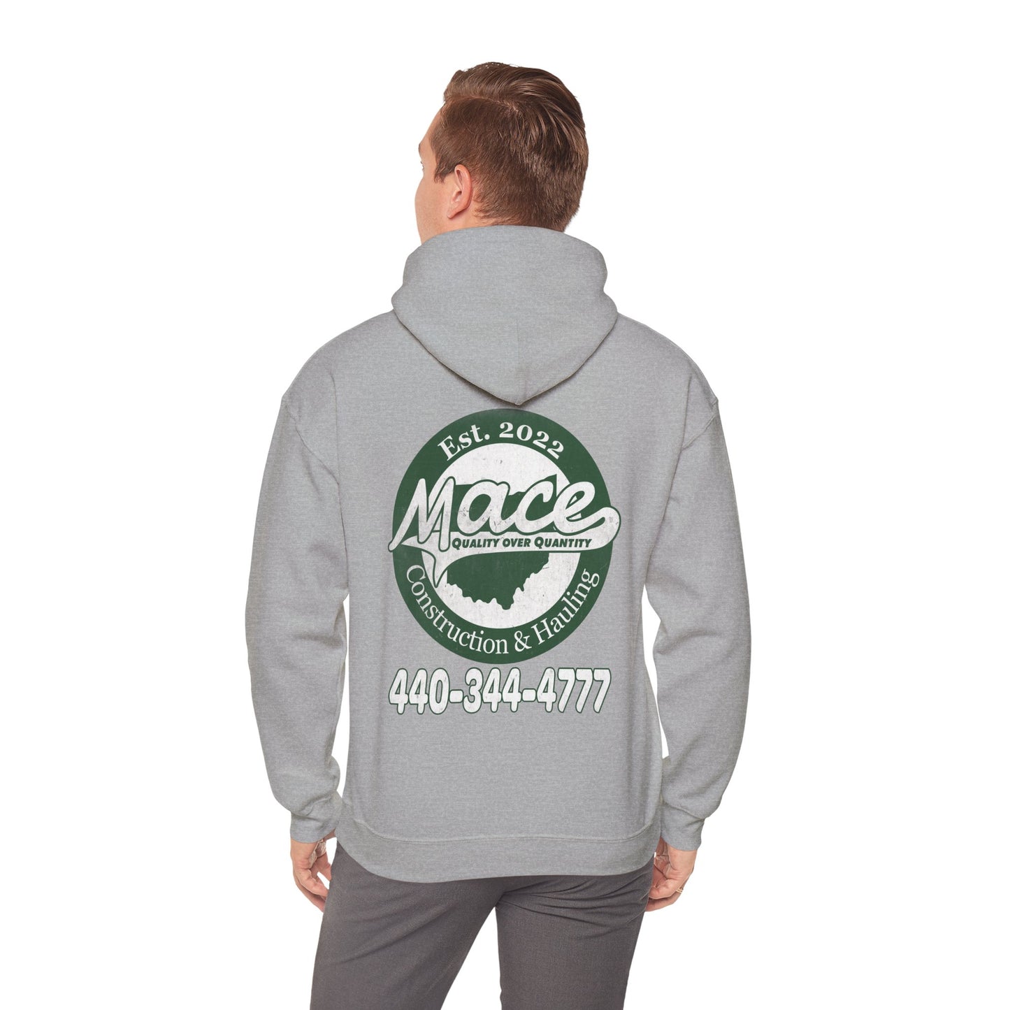 Mace Construction & Hauling - Unisex Heavy Blend™ Hooded Sweatshirt - OCDandApparel