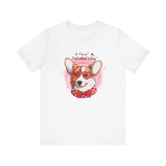 Valentines Day Corgi - Unisex Jersey Short Sleeve Tee - OCDandApparel