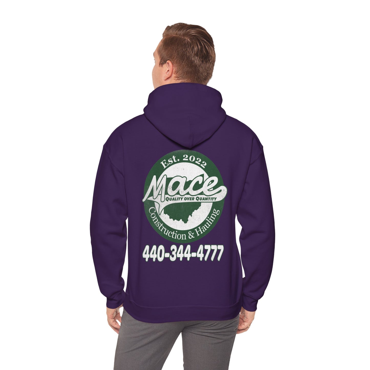 Mace Construction & Hauling - Unisex Heavy Blend™ Hooded Sweatshirt - OCDandApparel