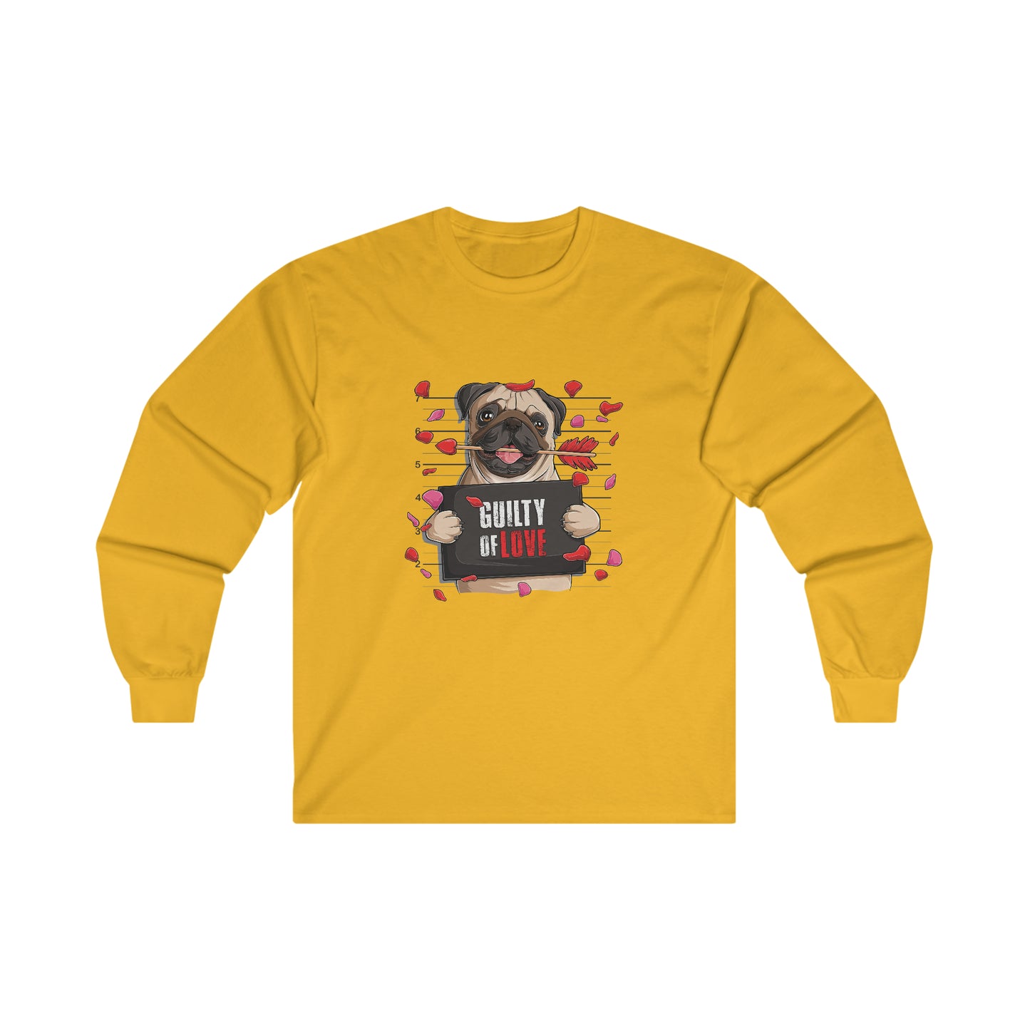 Guilty of Love Pug - Ultra Cotton Long Sleeve Tee - OCDandApparel