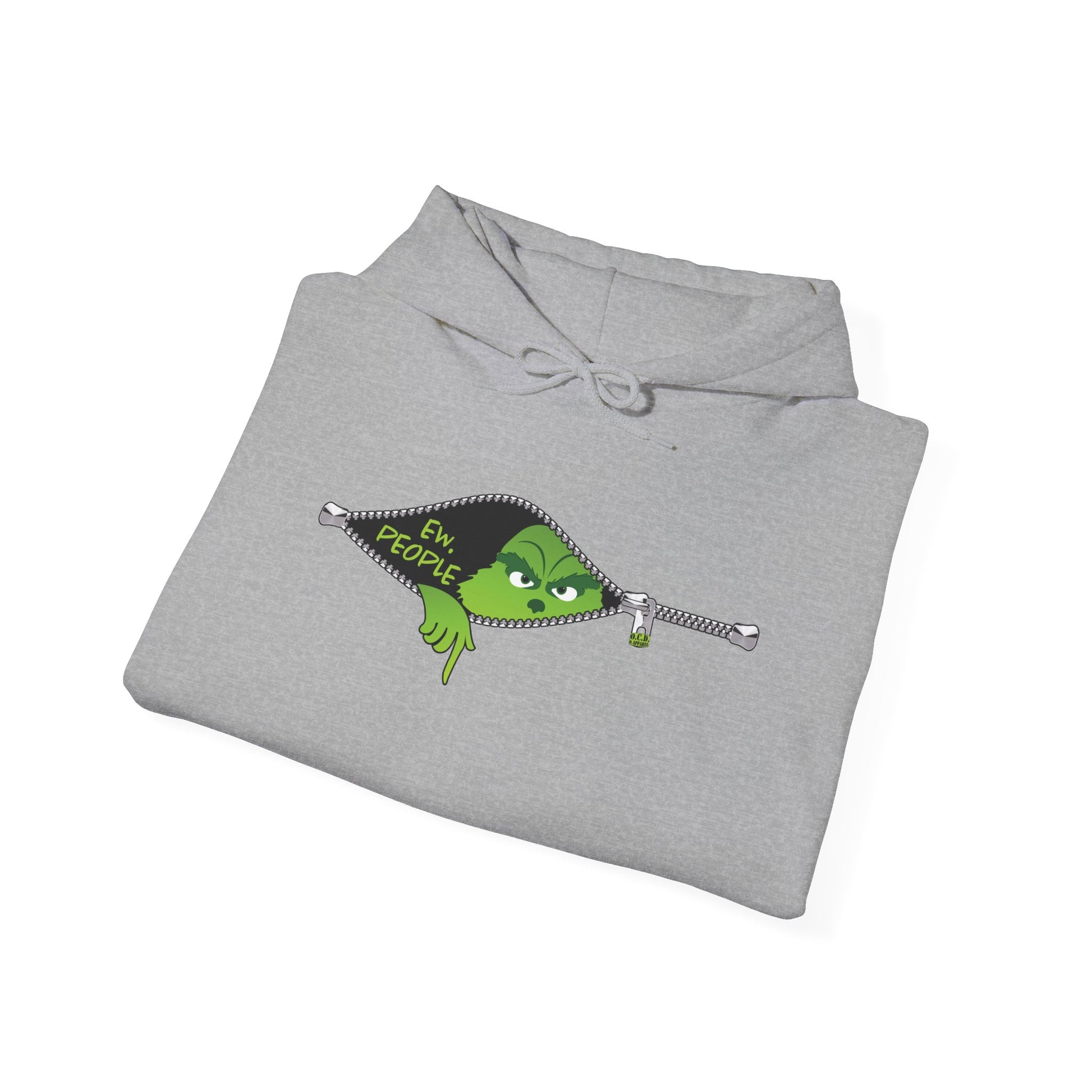 "Ew. People." Grinch Hoodie - Unisex Heavy Blend™ Hooded Sweatshirt - OCDandApparel