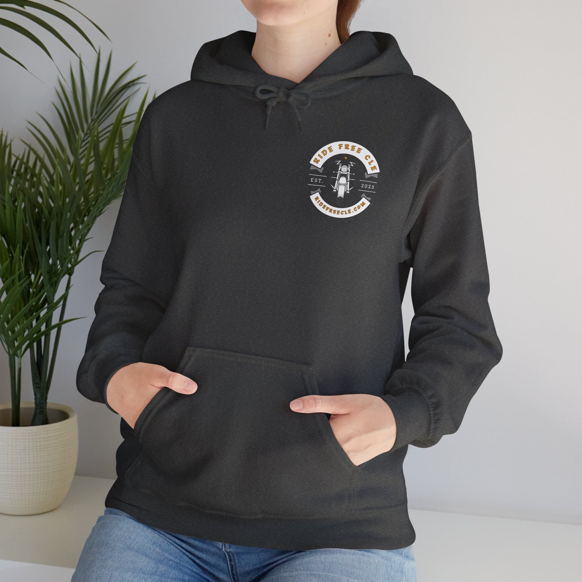 Ride Free CLE - Unisex Heavy Blend™ Hooded Sweatshirt - OCDandApparel