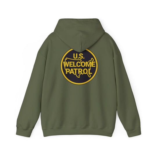 US Welcome Patrol Parody - Unisex Heavy Blend™ Hooded Sweatshirt - OCDandApparel