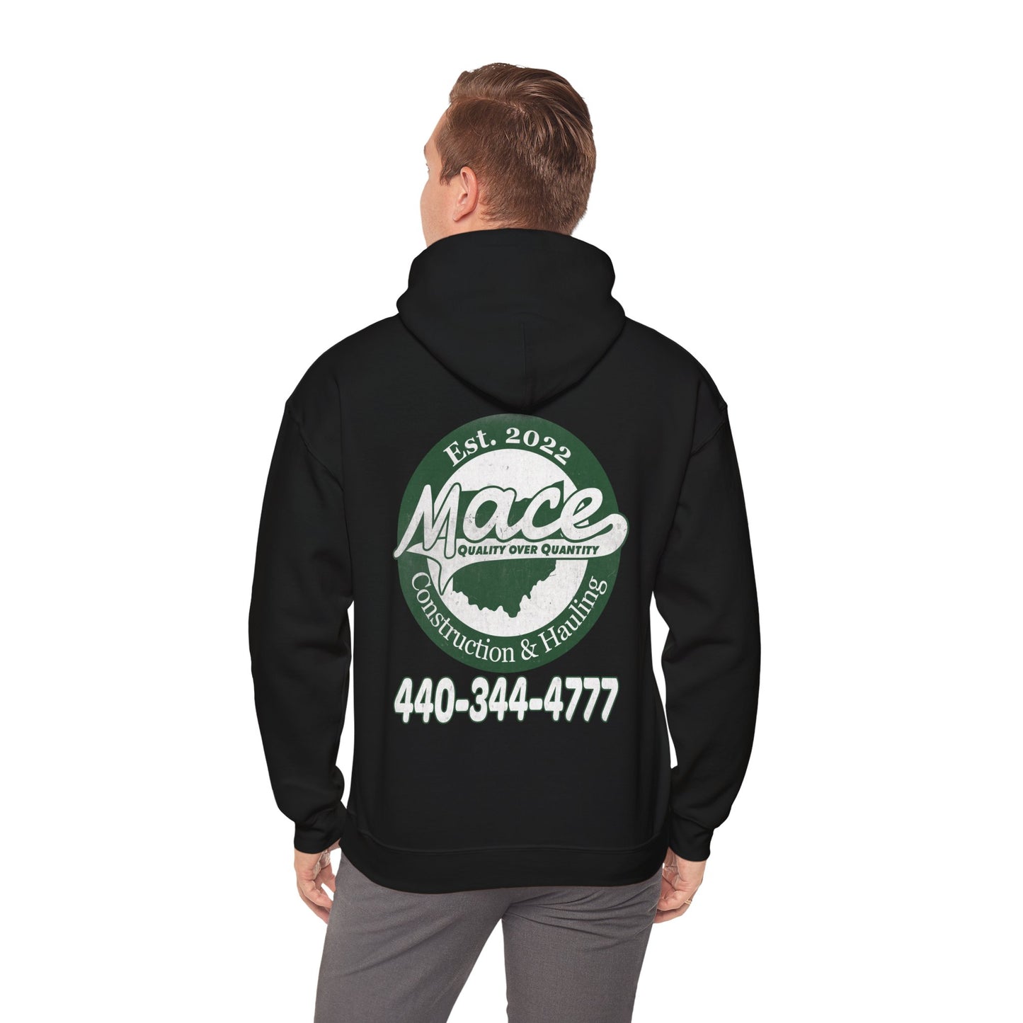 Mace Construction & Hauling - Unisex Heavy Blend™ Hooded Sweatshirt - OCDandApparel