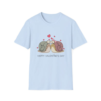 Happy Valentines Day Snail - Unisex Softstyle T-Shirt - OCDandApparel