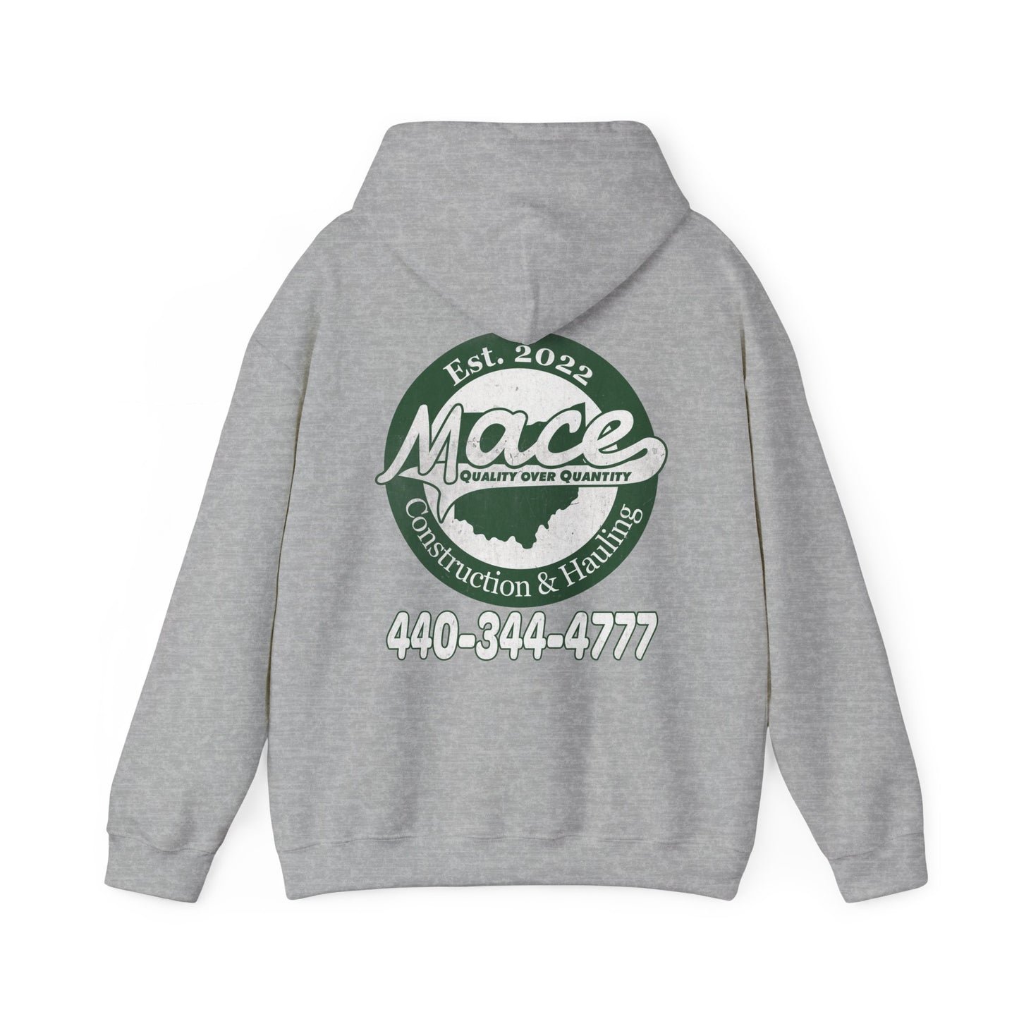 Mace Construction & Hauling - Unisex Heavy Blend™ Hooded Sweatshirt - OCDandApparel