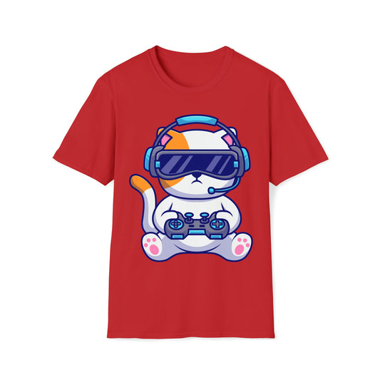 Gamer Kitty - Unisex Softstyle T-Shirt - Ohio Custom Designs & Apparel LLC