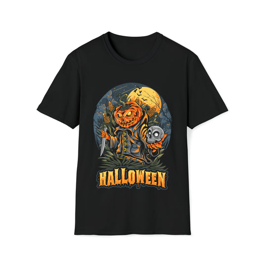 Halloween Scarecrow - Unisex Softstyle T-Shirt - Ohio Custom Designs & Apparel LLC
