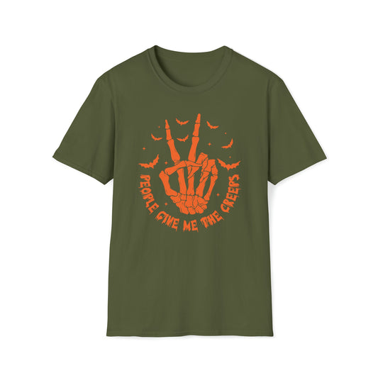 People Give Me The Creeps - Unisex Softstyle T-Shirt - Ohio Custom Designs & Apparel LLC