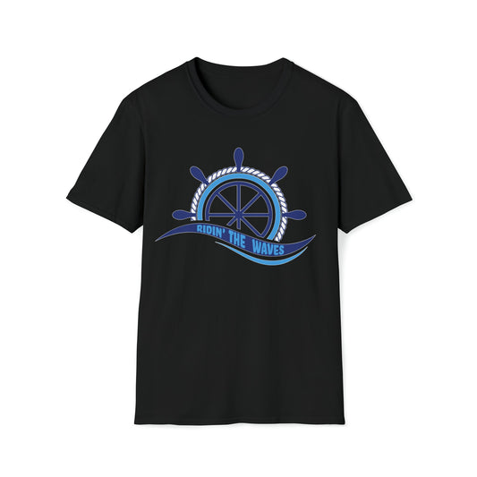 Ridin' the Waves - Unisex Softstyle T-Shirt - Ohio Custom Designs & Apparel LLC