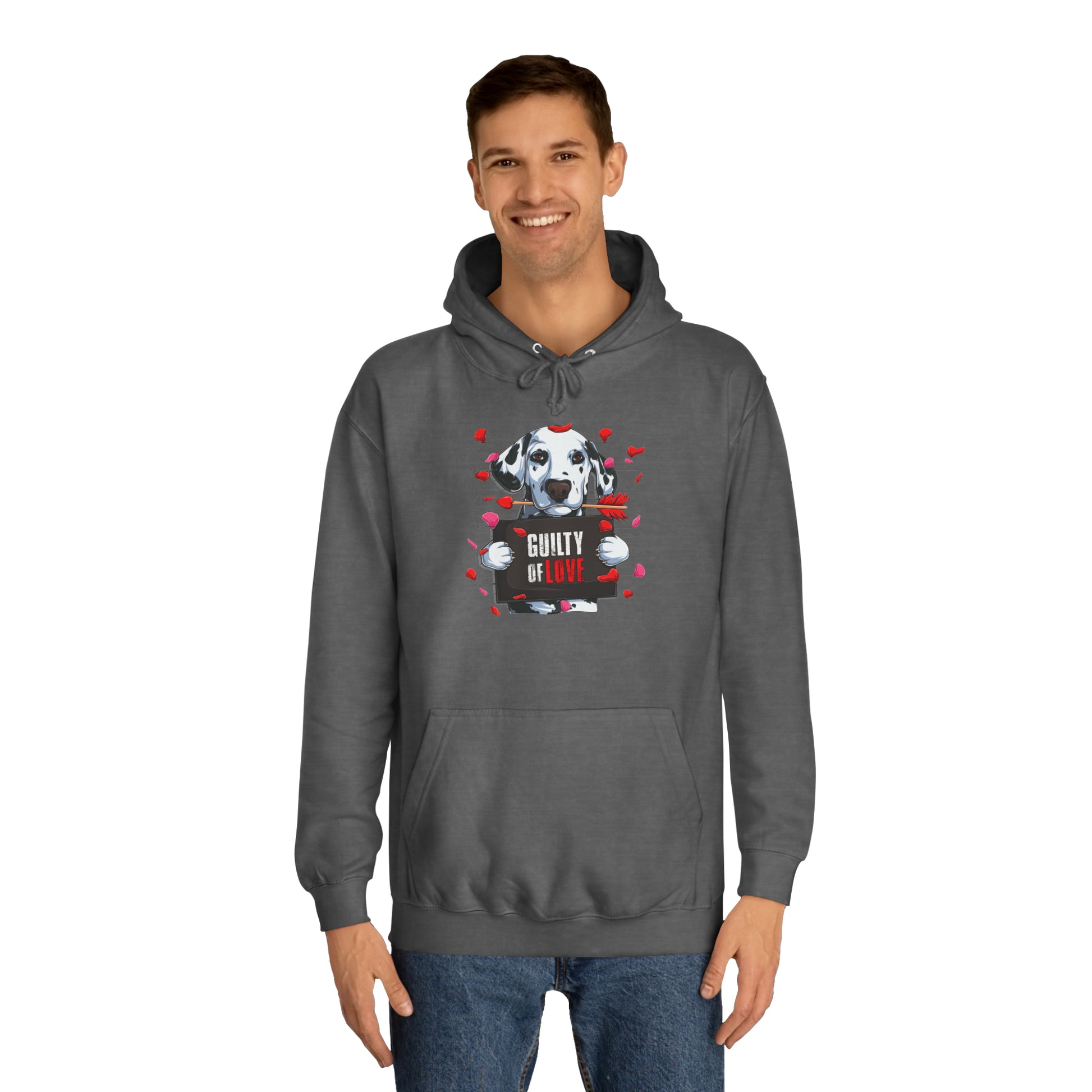 Guilty of Love Dalmatian - Unisex College Hoodie - OCDandApparel