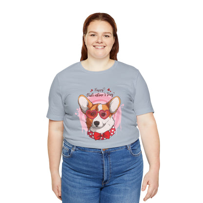 Valentines Day Corgi - Unisex Jersey Short Sleeve Tee - OCDandApparel