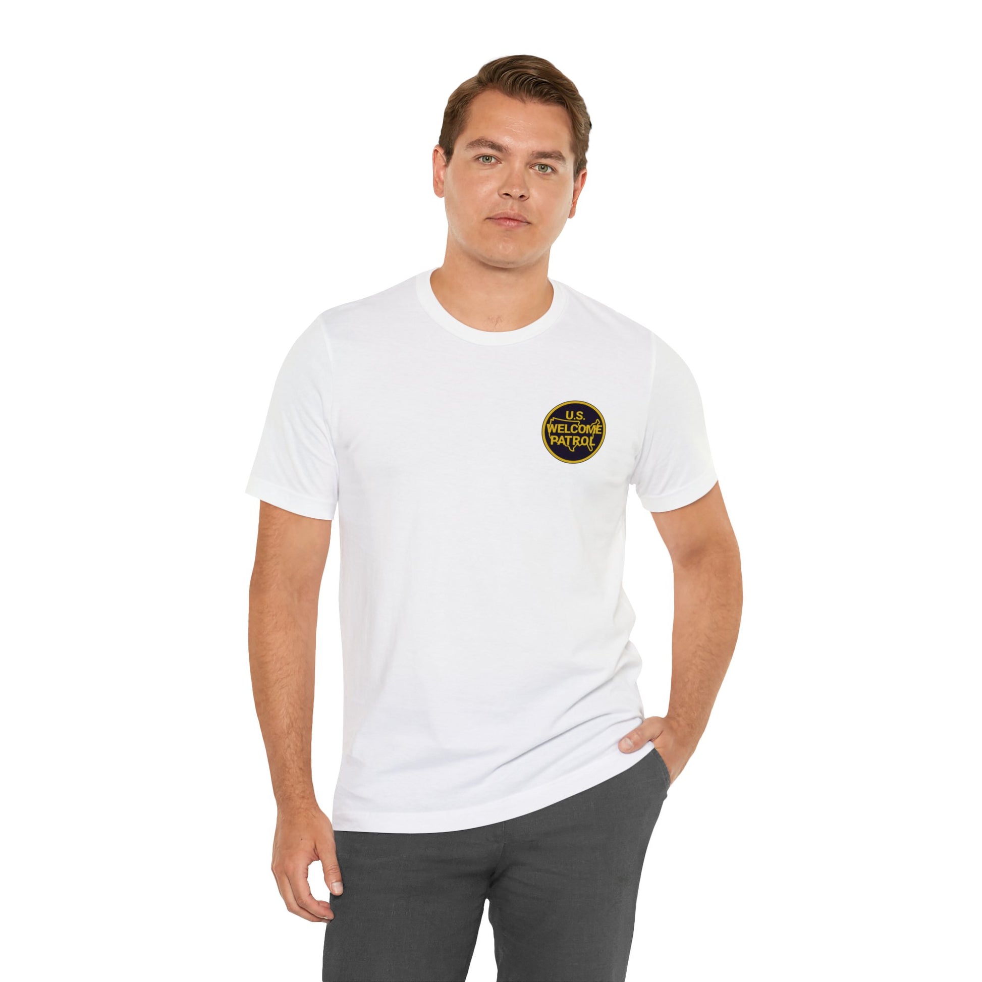 US Welcome Patrol Parody - Unisex Jersey Short Sleeve Tee - OCDandApparel