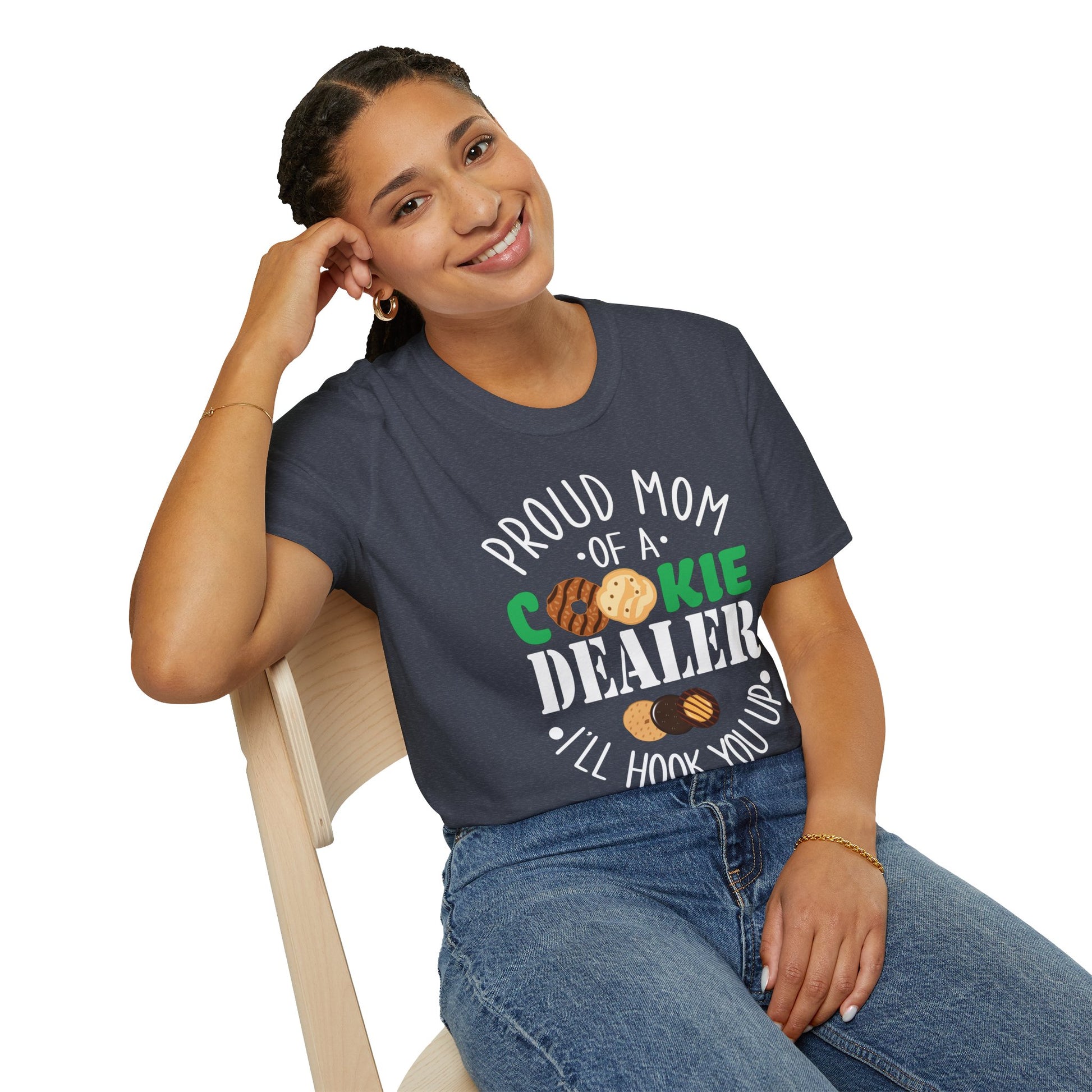 Proud Mom of a Cookie Dealer - Unisex Softstyle T-Shirt - OCDandApparel