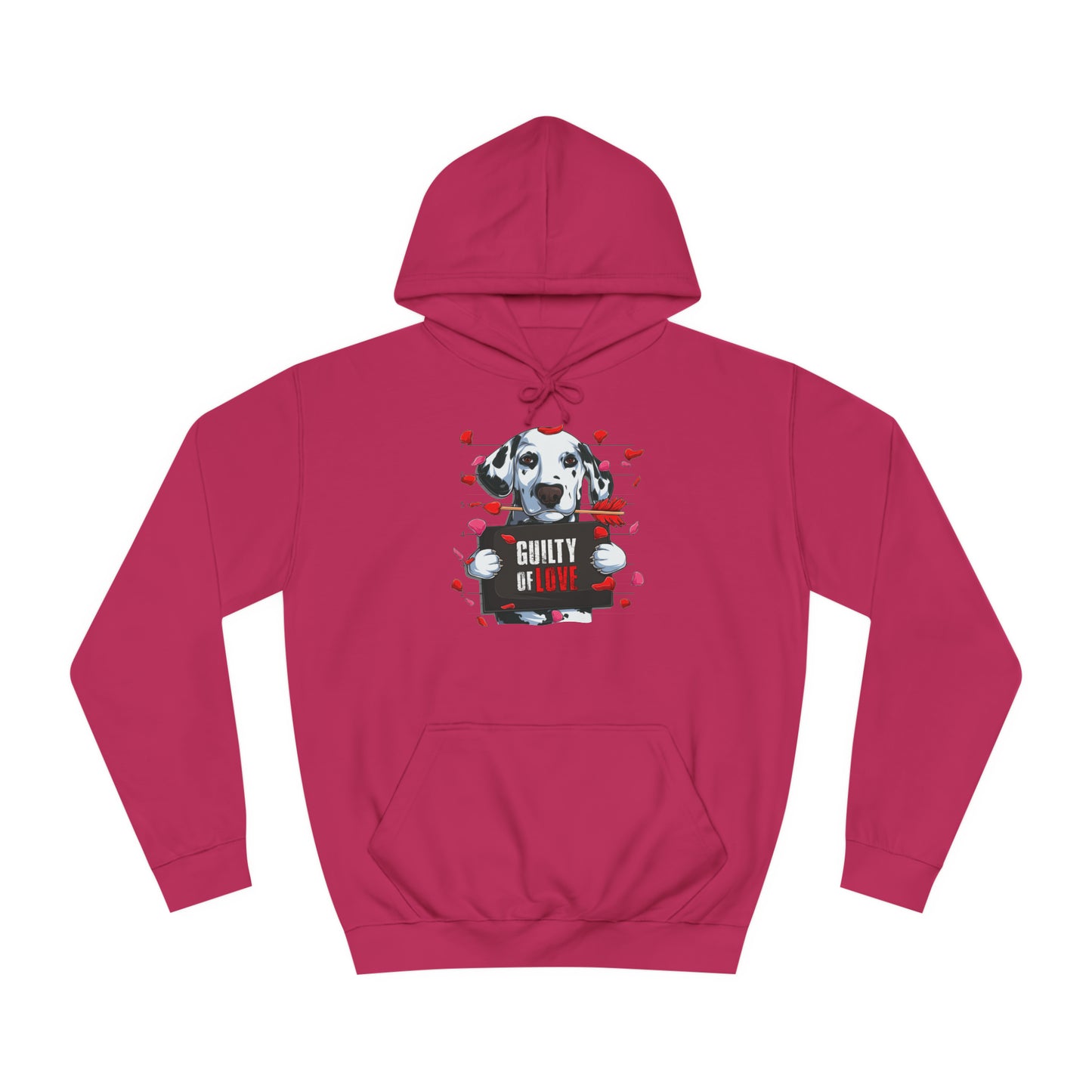 Guilty of Love Dalmatian - Unisex College Hoodie - OCDandApparel