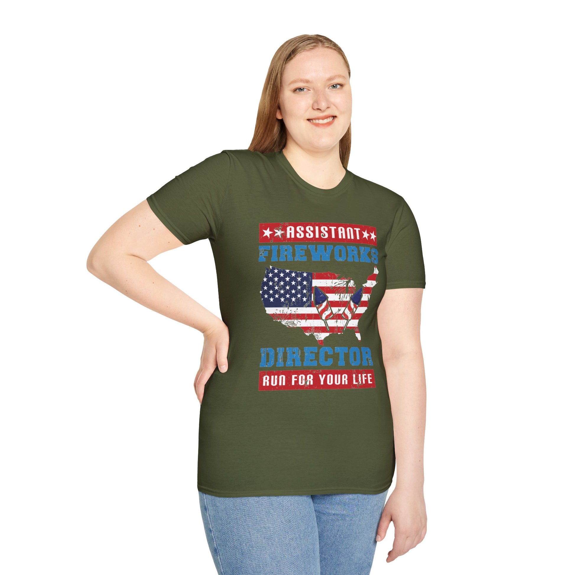 Assistant Fireworks Director - Unisex Softstyle T-Shirt - OCDandApparel