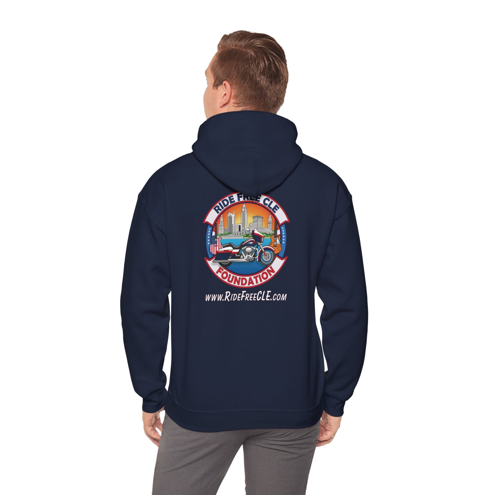 Ride Free CLE - Unisex Heavy Blend™ Hooded Sweatshirt - OCDandApparel
