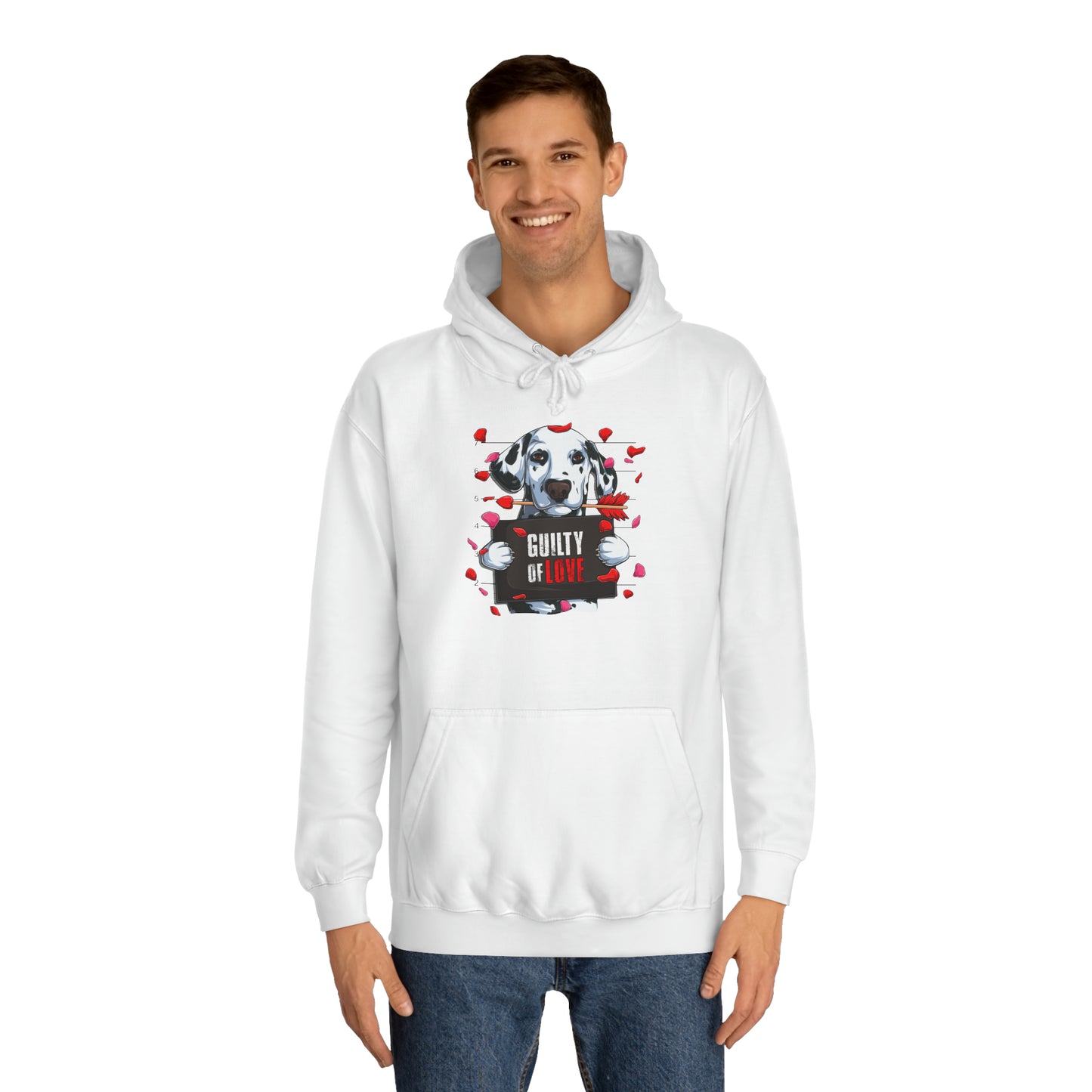 Guilty of Love Dalmatian - Unisex College Hoodie - OCDandApparel