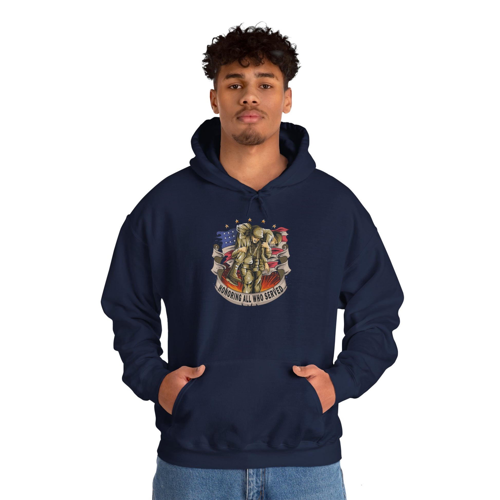 Honoring All Who Served - Unisex Heavy Blend™ Hooded Sweatshirt - OCDandApparel