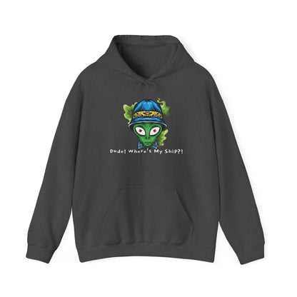 Smokin Alien - Dude, Where's My Ship? - Unisex Heavy Blend™ Hooded Sweatshirt - OCDandApparel