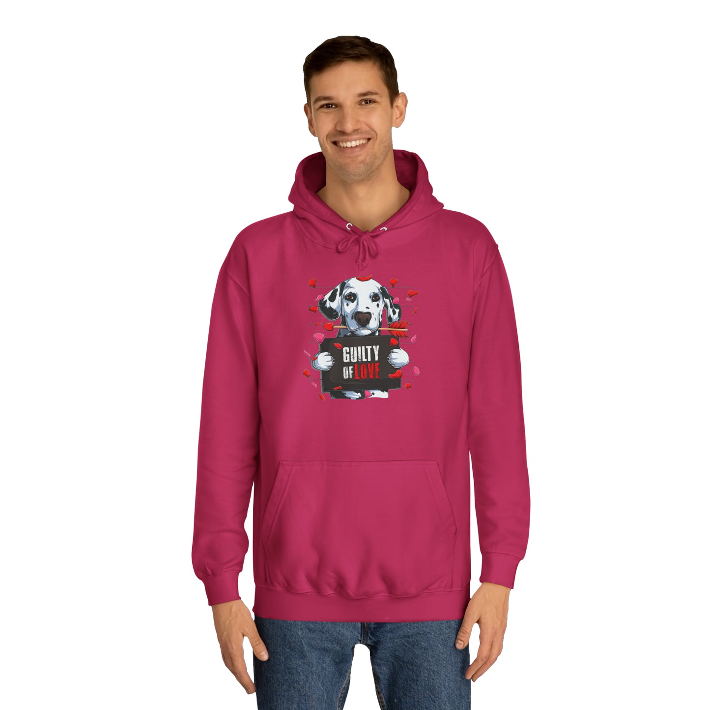 Guilty of Love Dalmatian - Unisex College Hoodie - OCDandApparel