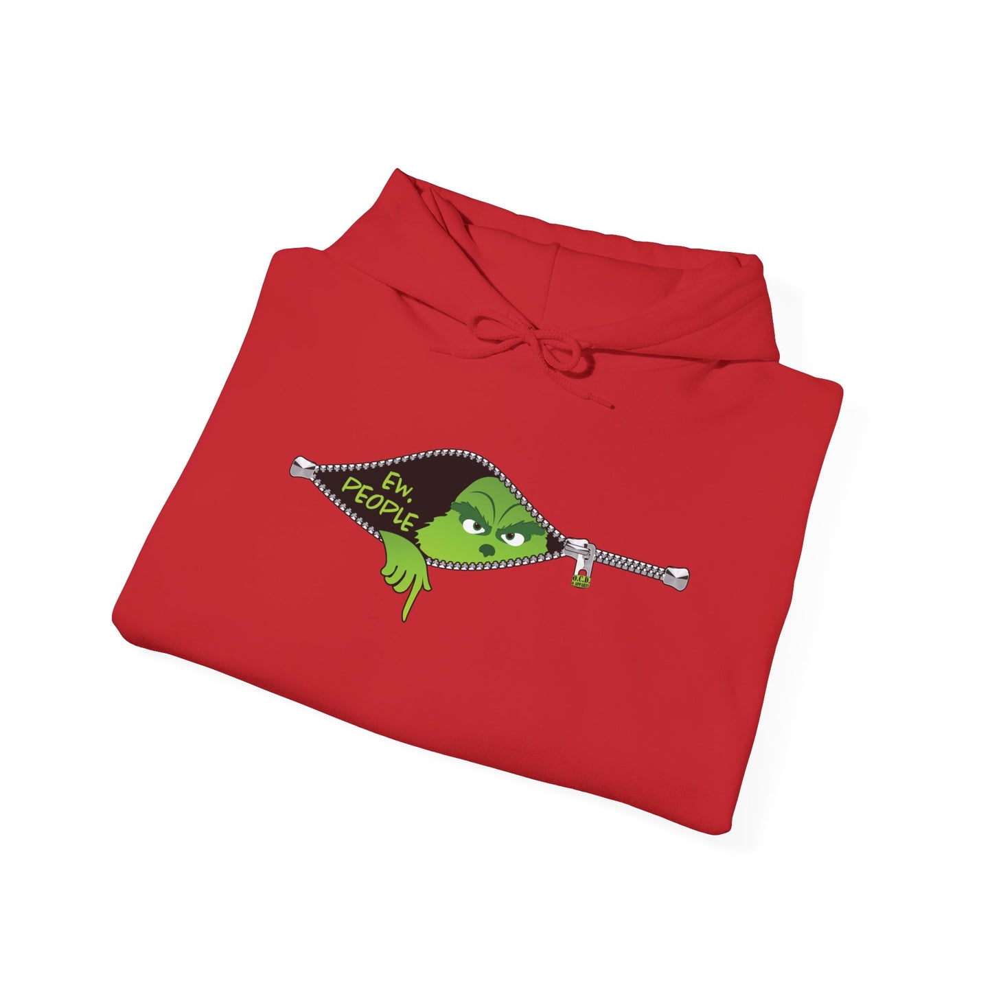 "Ew. People." Grinch Hoodie - Unisex Heavy Blend™ Hooded Sweatshirt - OCDandApparel