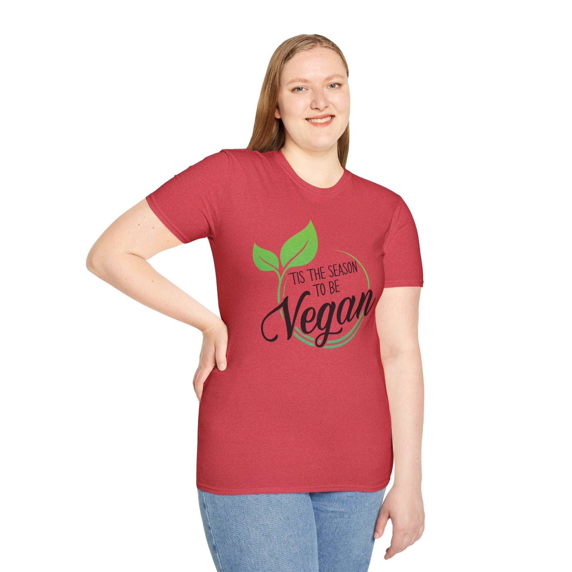 Tis the Season to be Vegan - Unisex Softstyle T-Shirt - OCDandApparel
