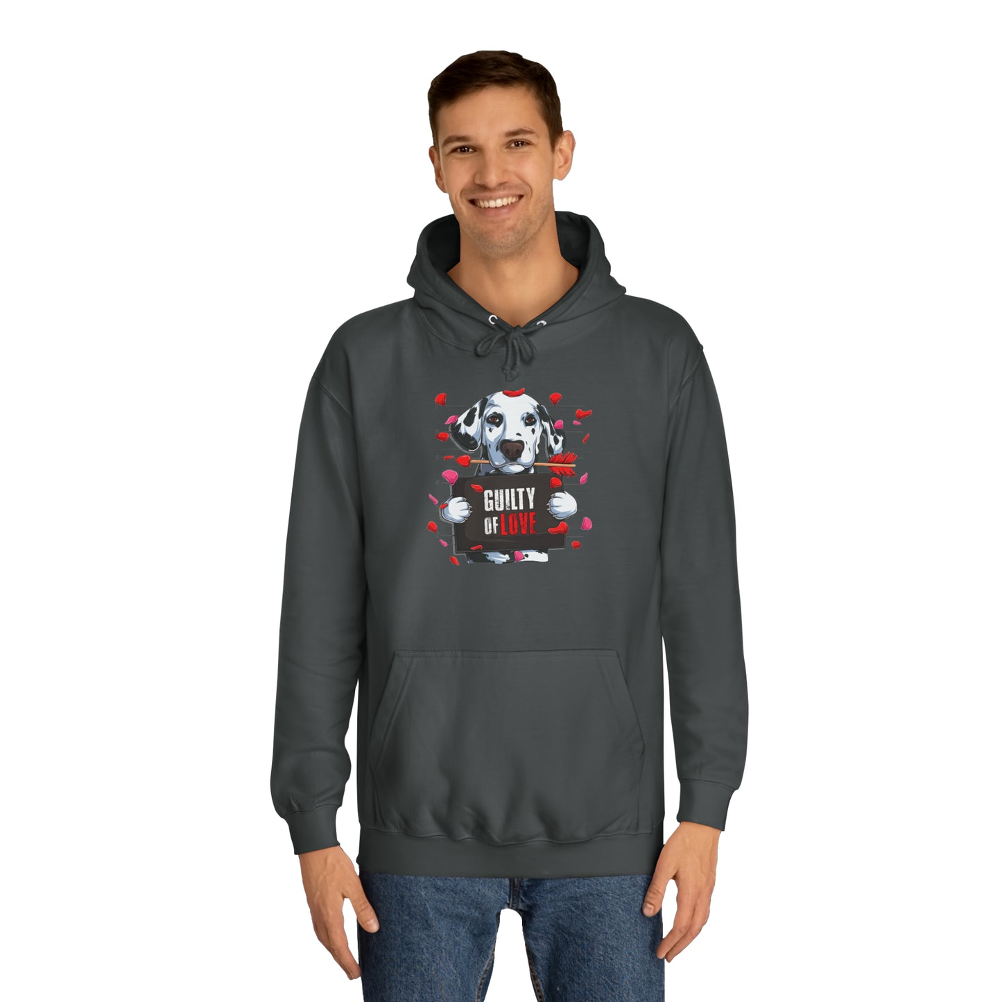 Guilty of Love Dalmatian - Unisex College Hoodie - OCDandApparel