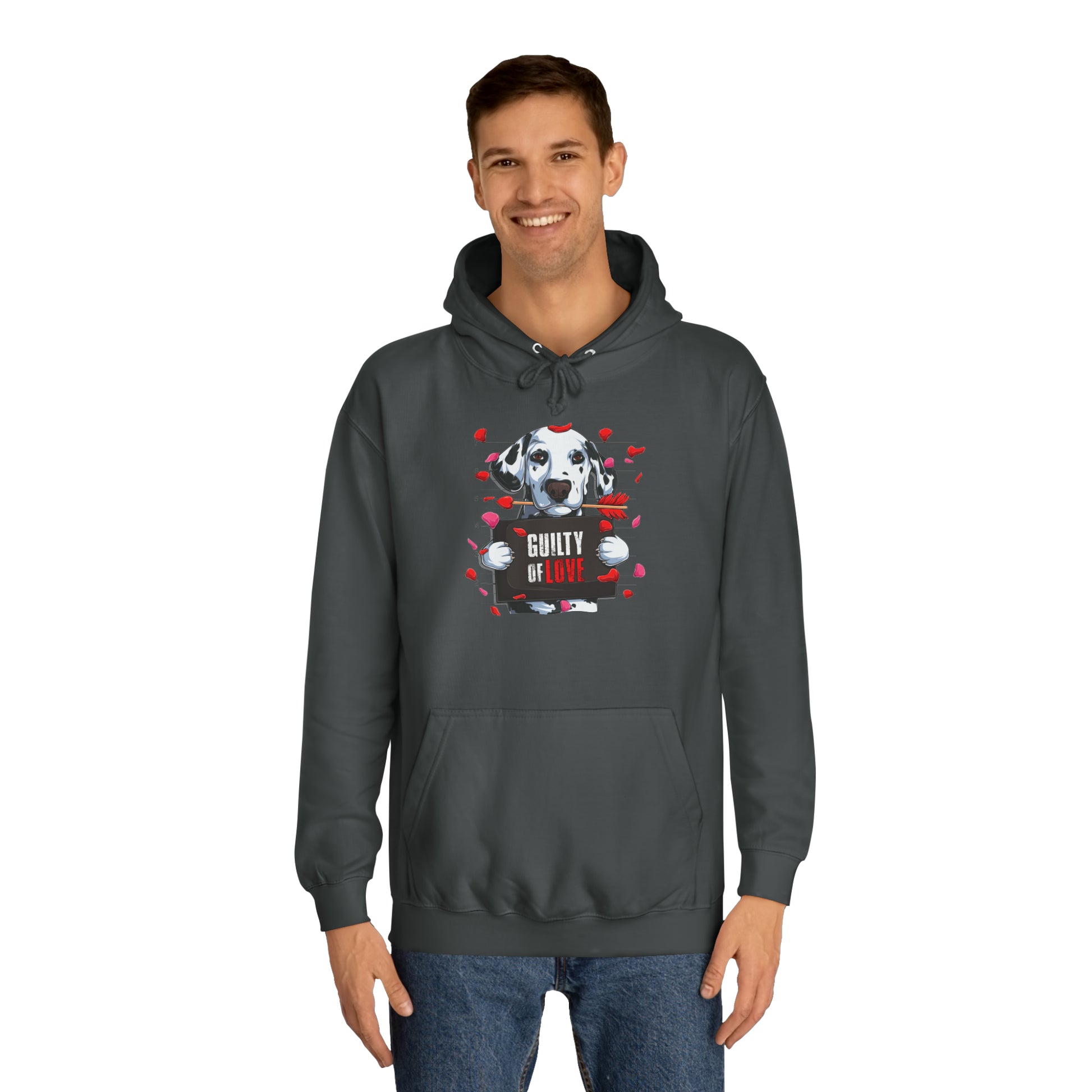 Guilty of Love Dalmatian - Unisex College Hoodie - OCDandApparel