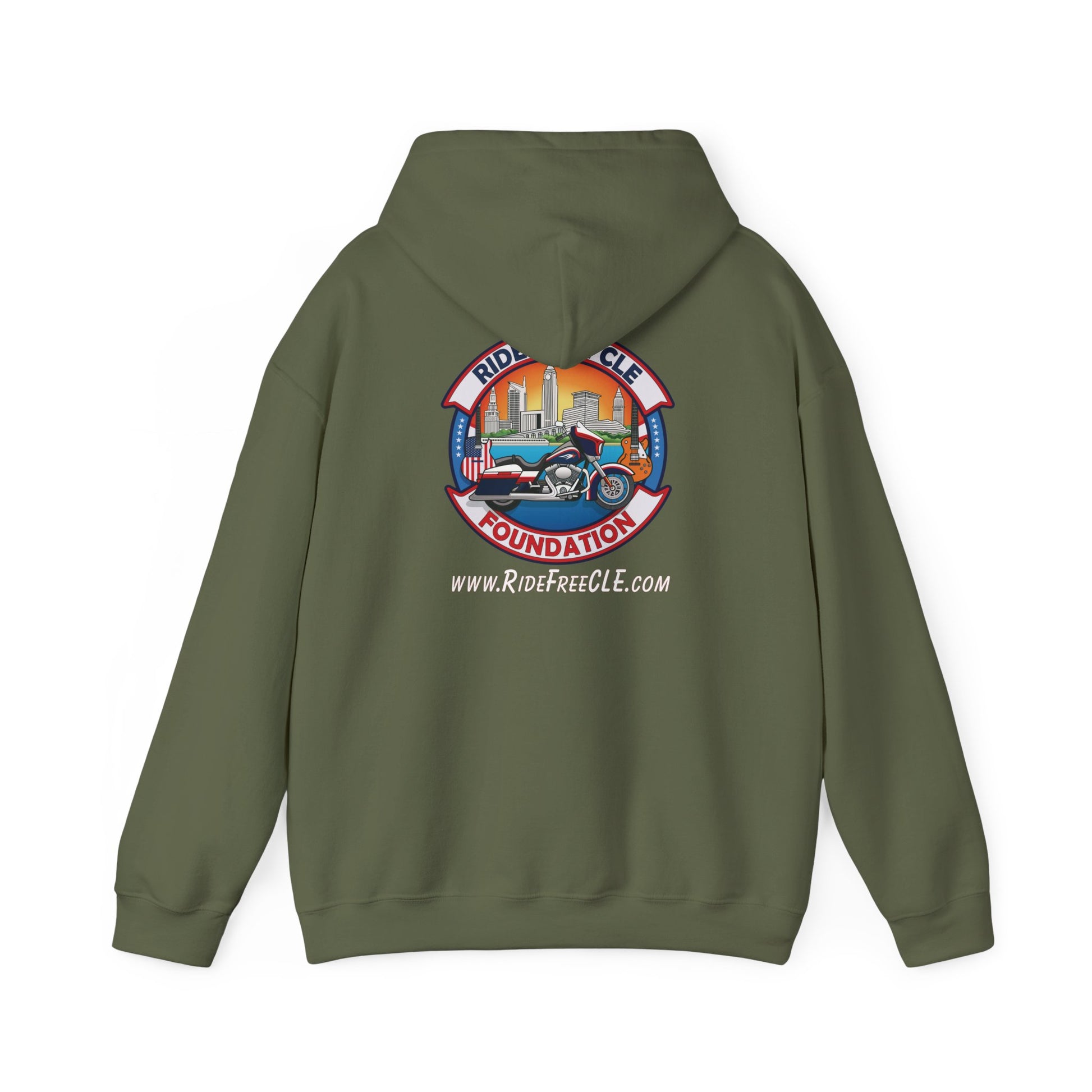 Ride Free CLE - Unisex Heavy Blend™ Hooded Sweatshirt - OCDandApparel