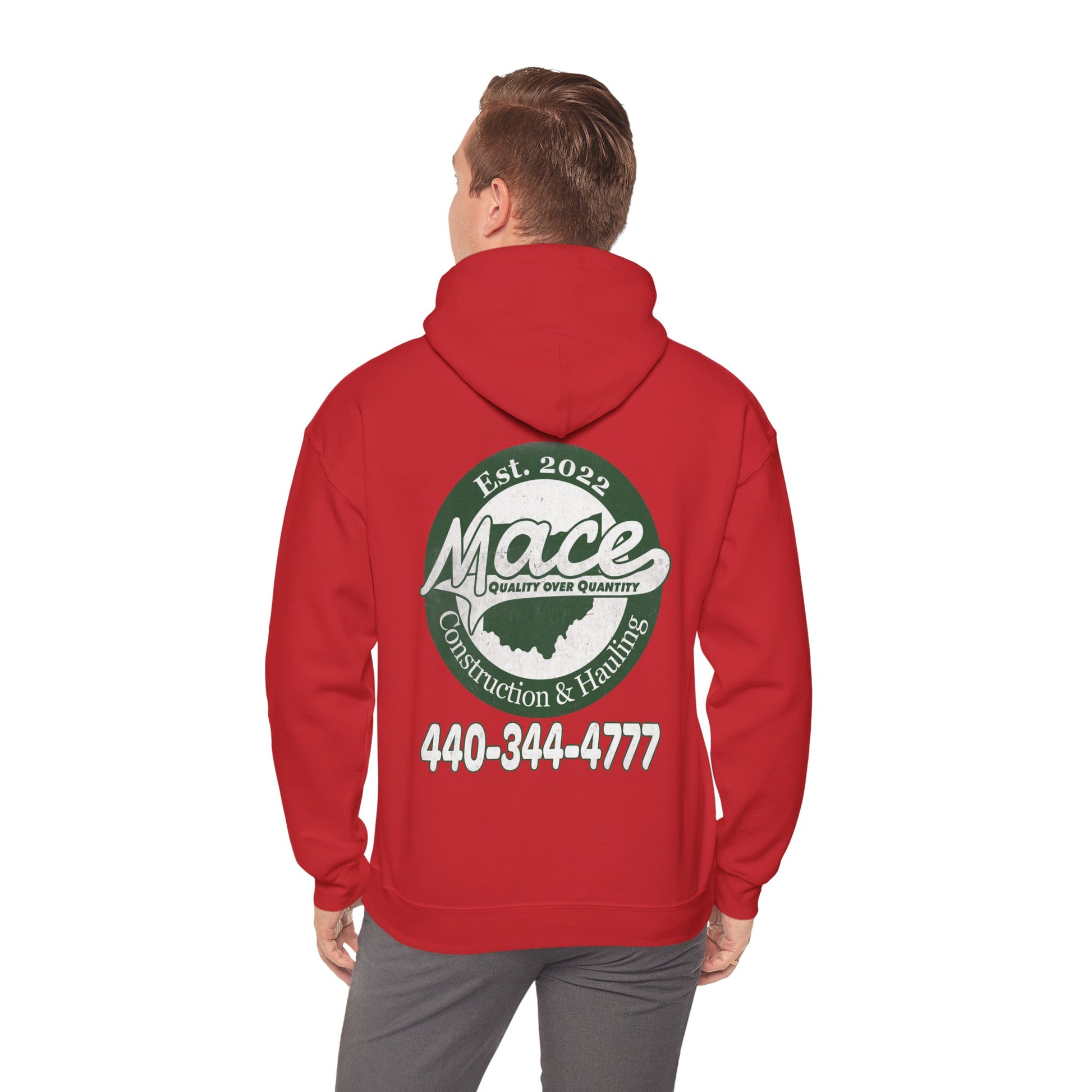 Mace Construction & Hauling - Unisex Heavy Blend™ Hooded Sweatshirt - OCDandApparel