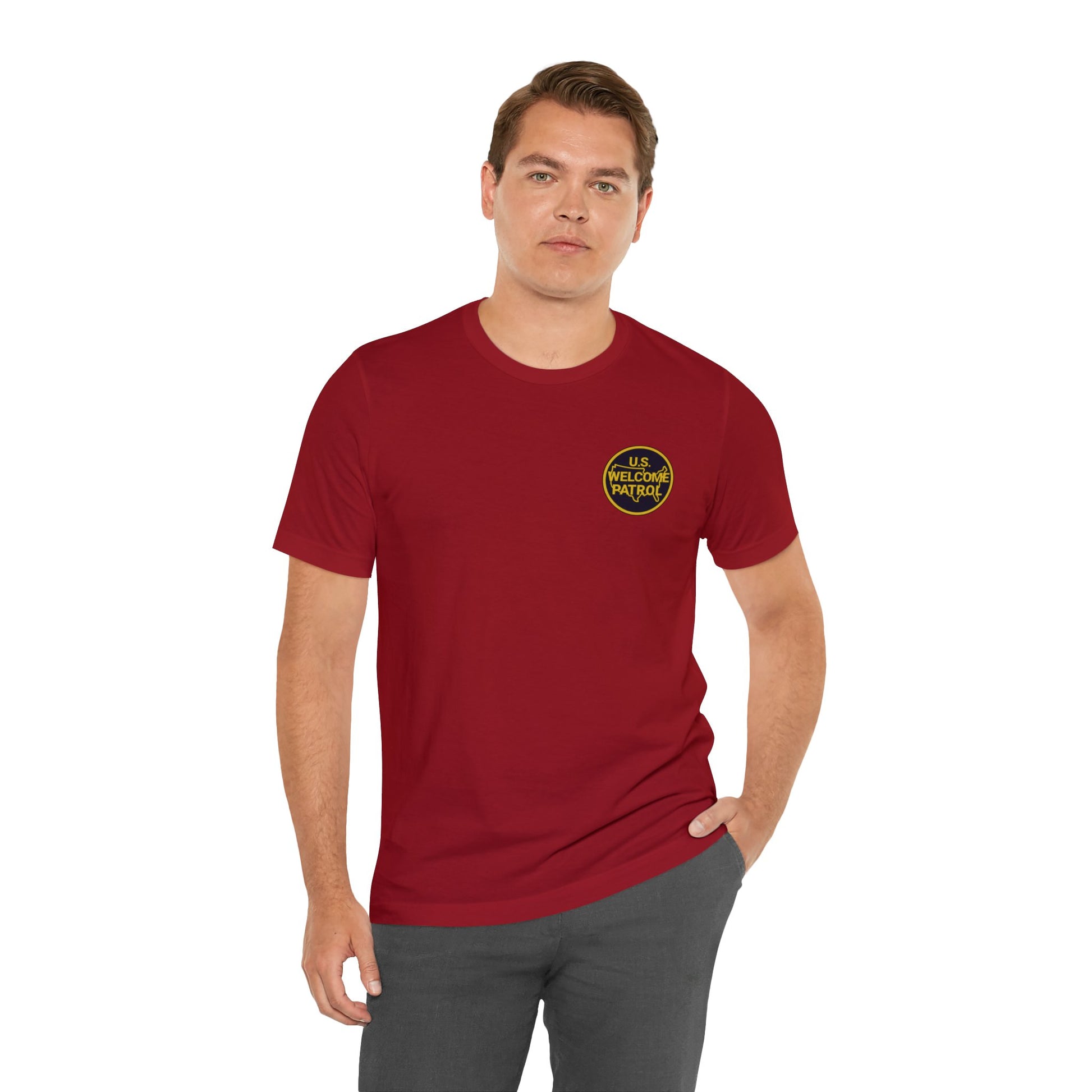 US Welcome Patrol Parody - Unisex Jersey Short Sleeve Tee - OCDandApparel