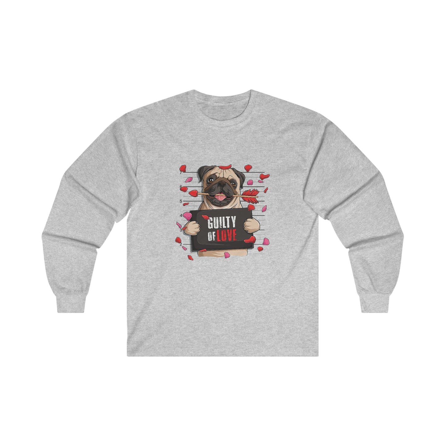 Guilty of Love Pug - Ultra Cotton Long Sleeve Tee - OCDandApparel