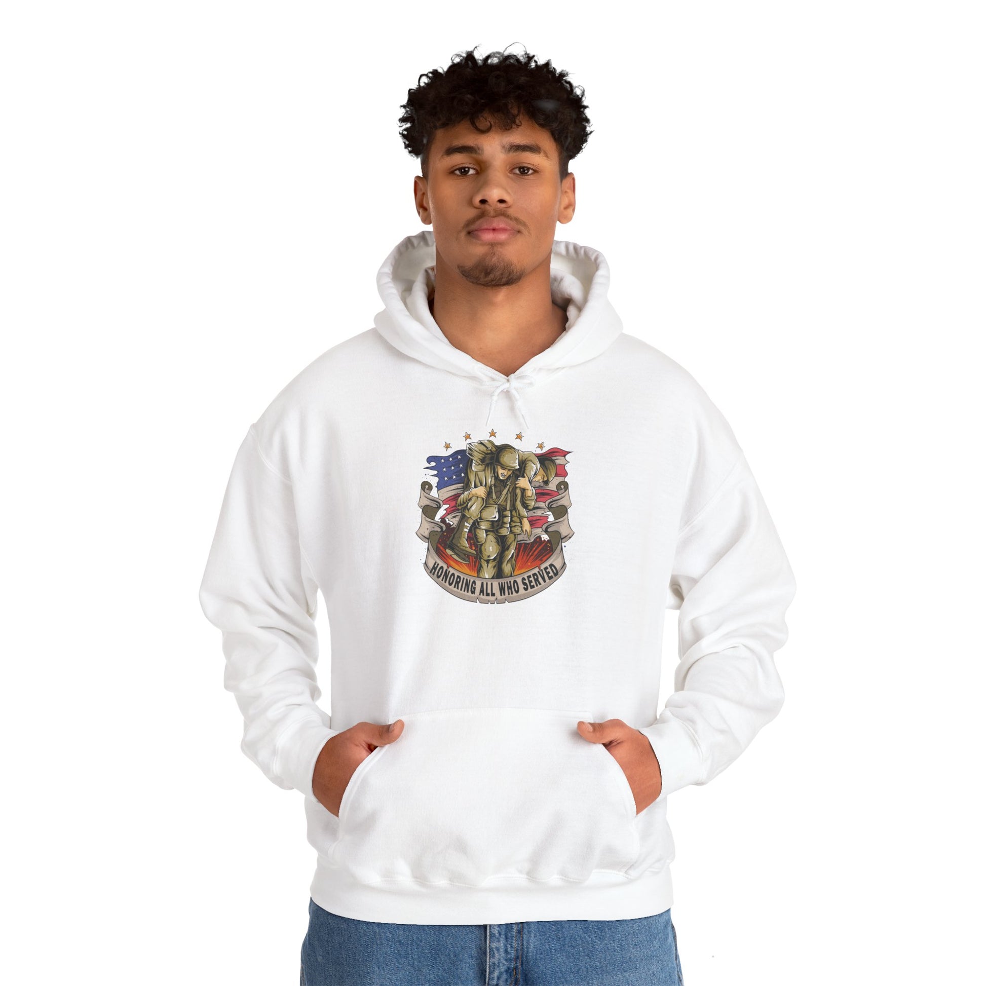 Honoring All Who Served - Unisex Heavy Blend™ Hooded Sweatshirt - OCDandApparel