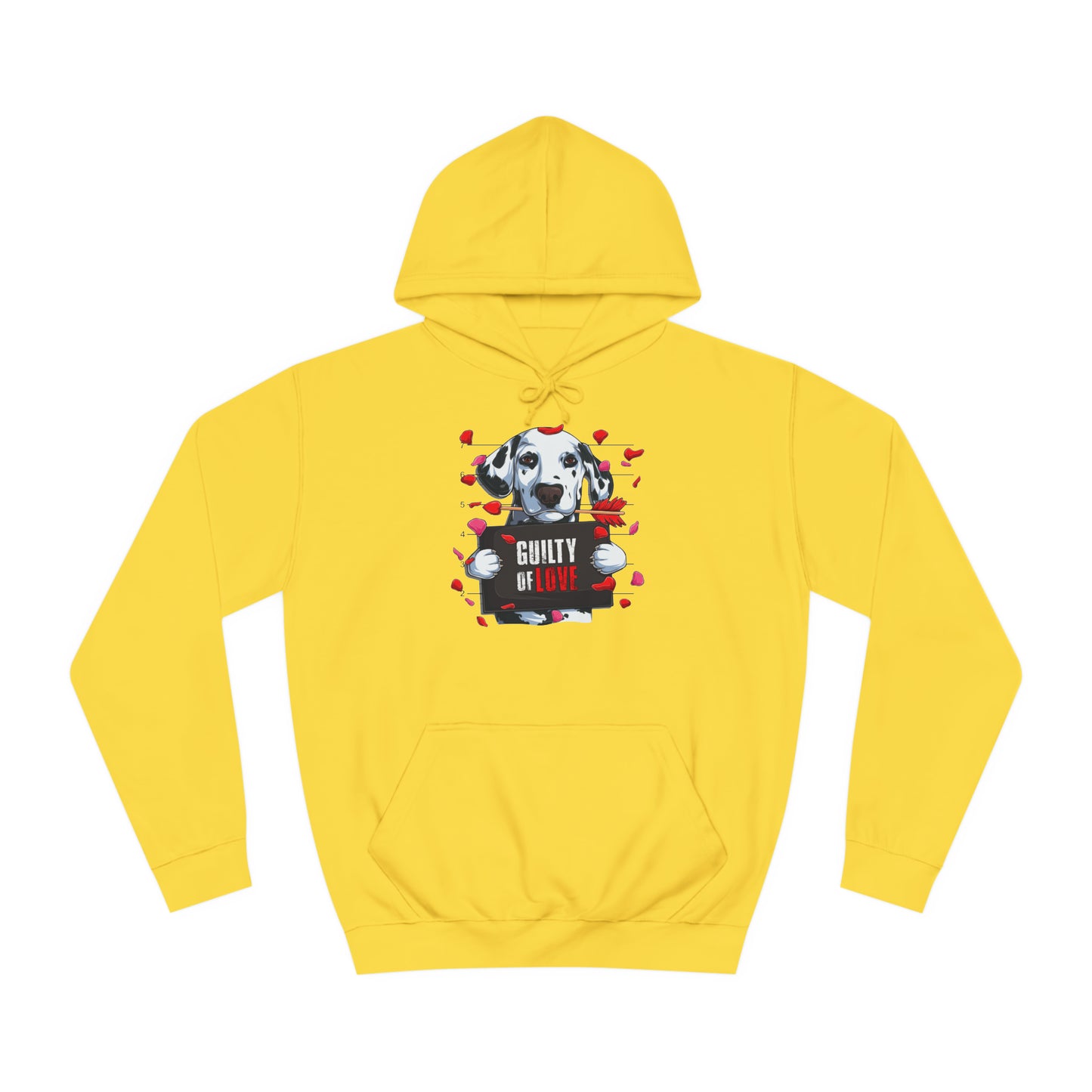 Guilty of Love Dalmatian - Unisex College Hoodie - OCDandApparel