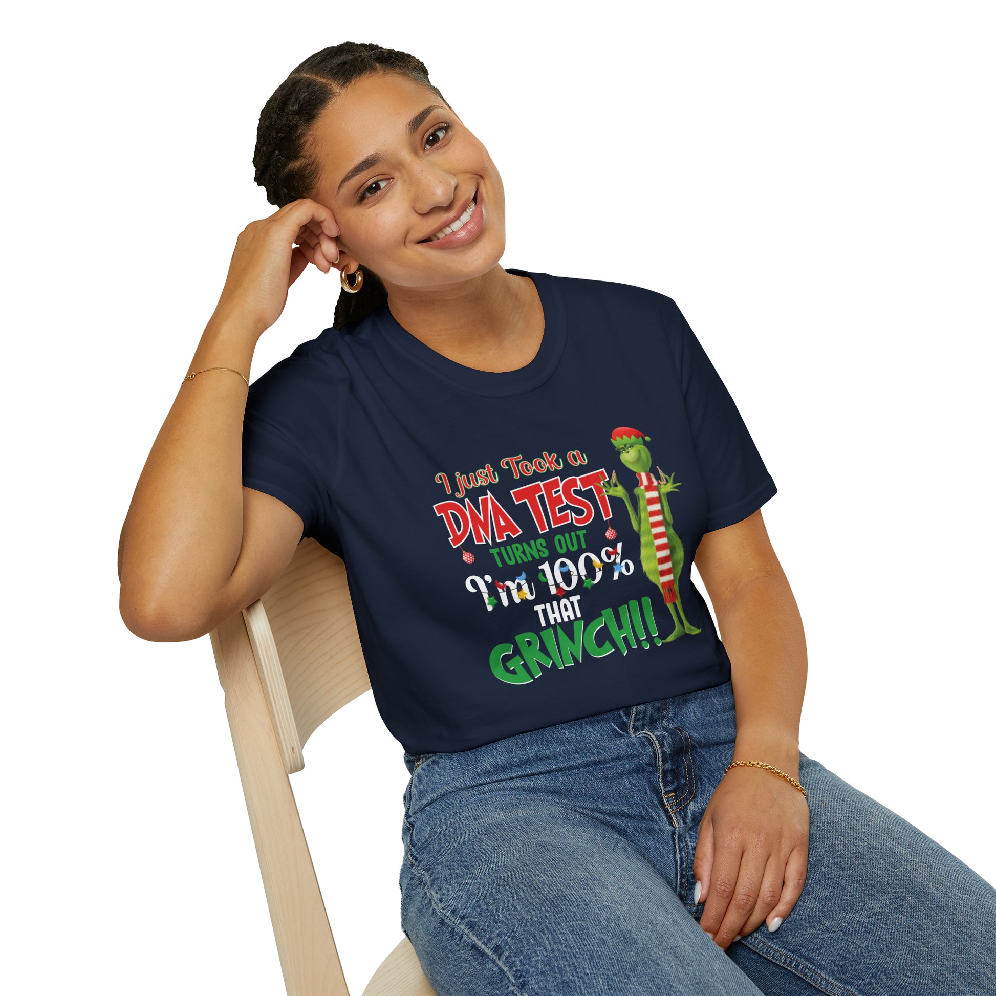 "100% Grinchy" DNA Test - Unisex Softstyle T-Shirt - OCDandApparel