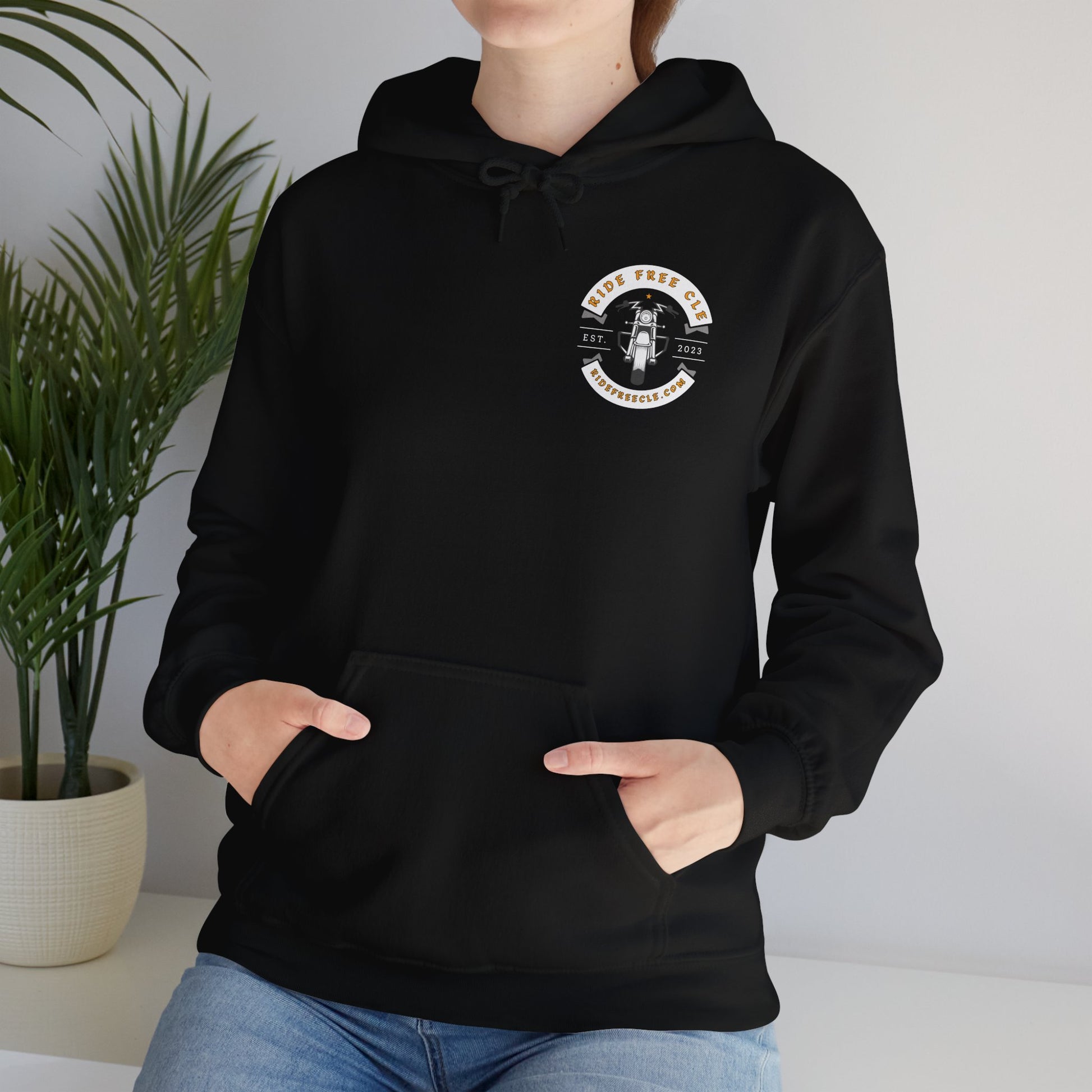 Ride Free CLE - Unisex Heavy Blend™ Hooded Sweatshirt - OCDandApparel