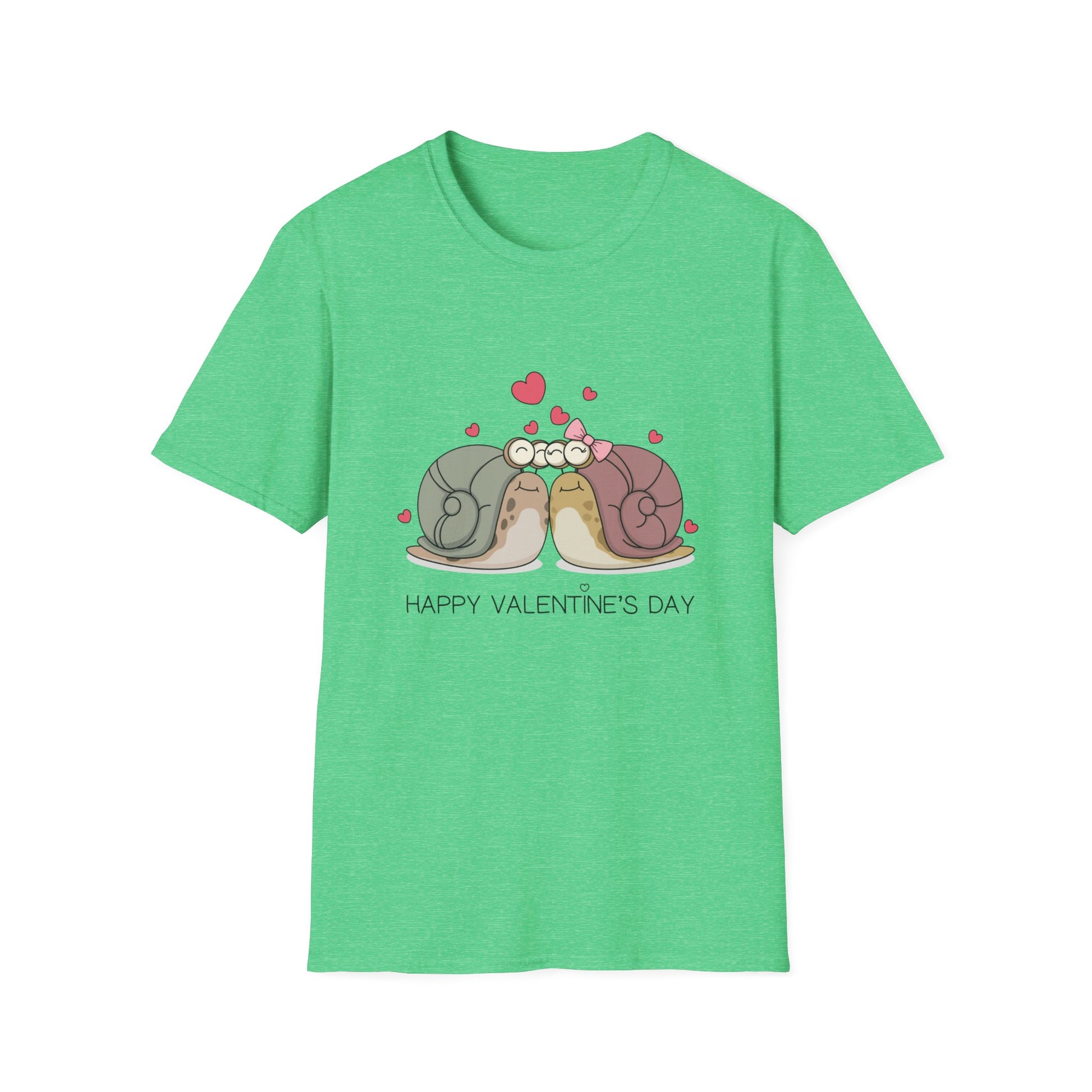 Happy Valentines Day Snail - Unisex Softstyle T-Shirt - OCDandApparel