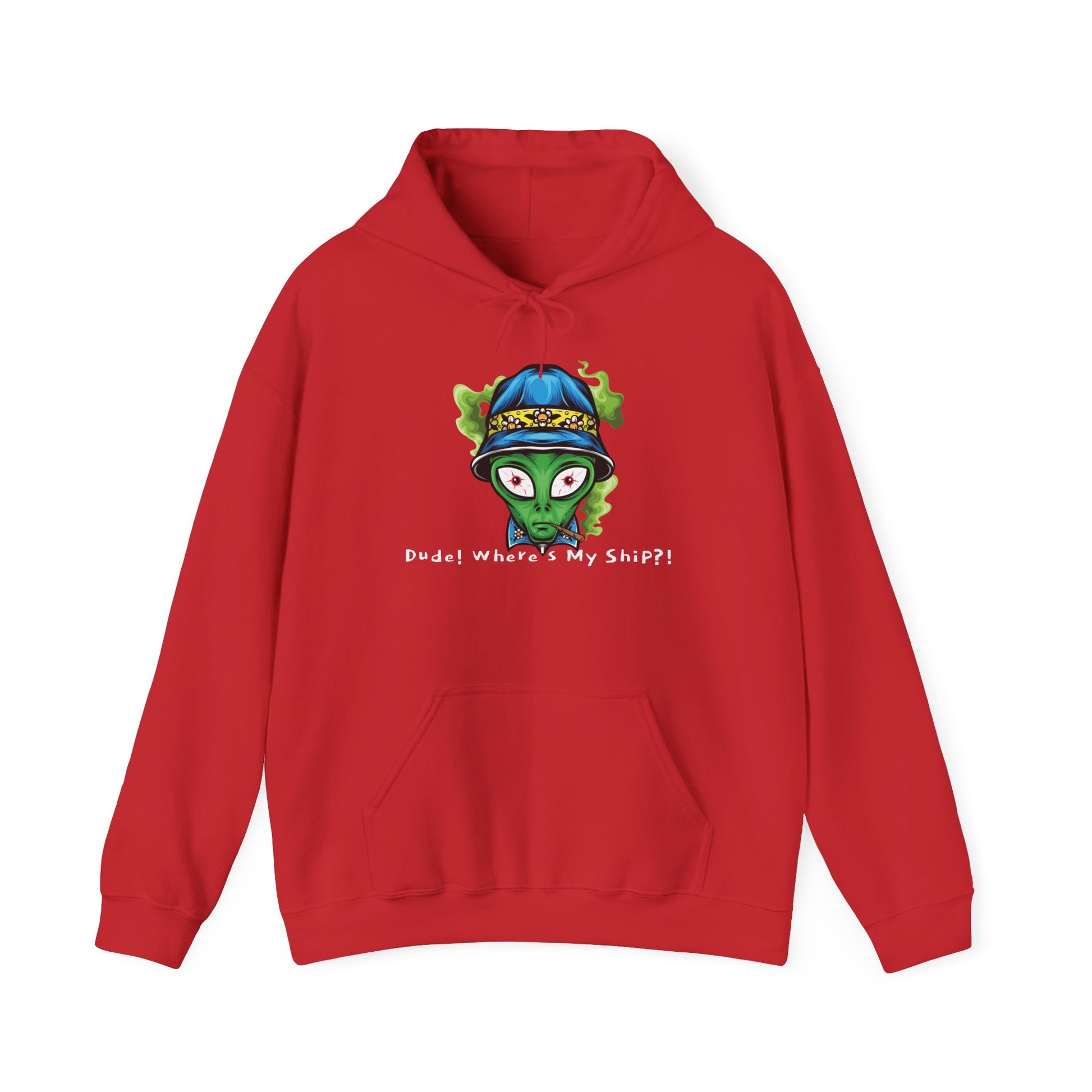 Smokin Alien - Dude, Where's My Ship? - Unisex Heavy Blend™ Hooded Sweatshirt - OCDandApparel