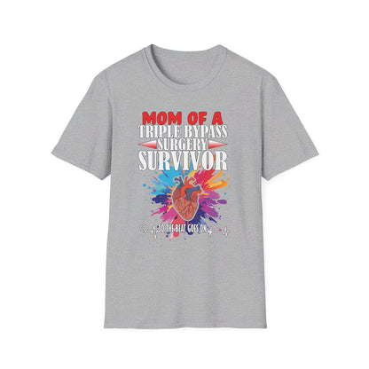 Mom of a Triple Bypass Surgery Survivor - Unisex Softstyle T-Shirt - OCDandApparel