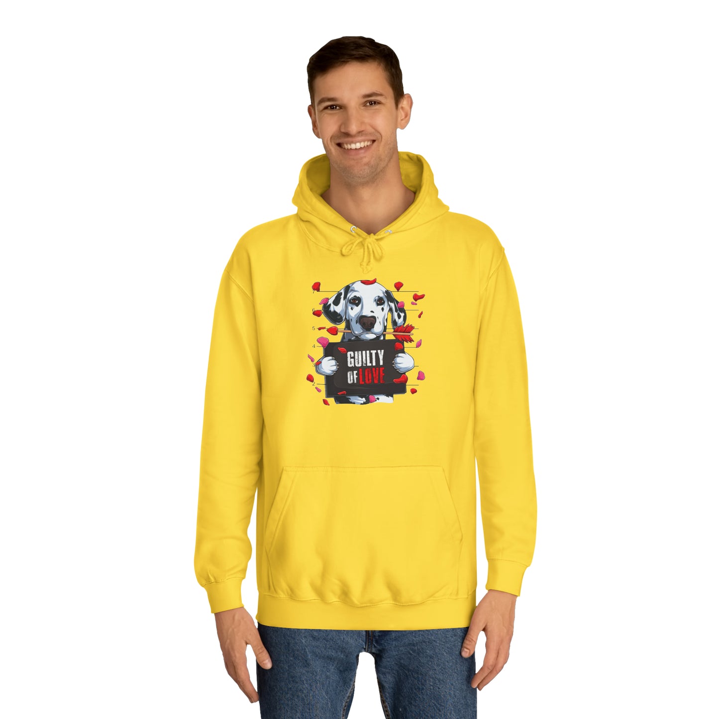 Guilty of Love Dalmatian - Unisex College Hoodie - OCDandApparel