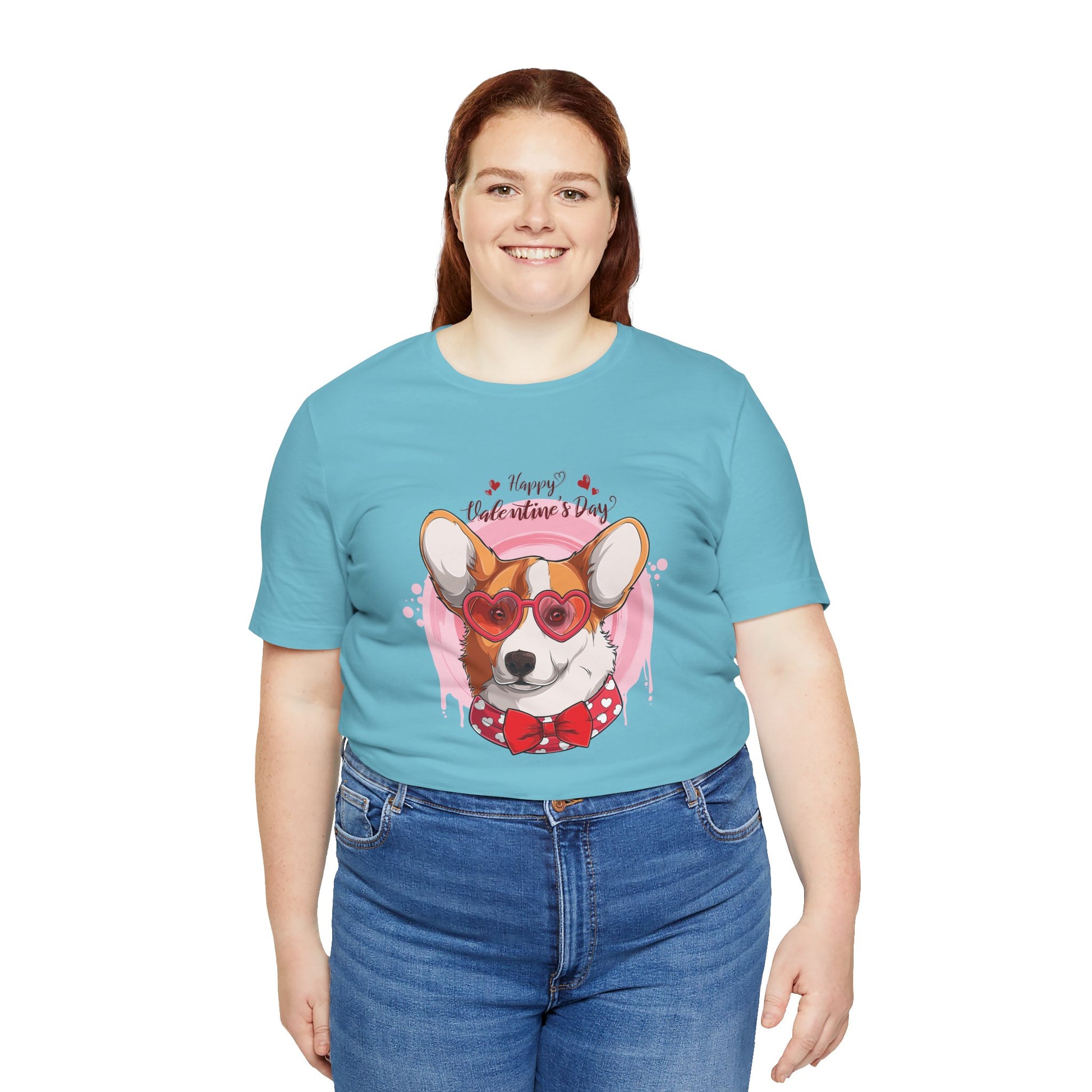 Valentines Day Corgi - Unisex Jersey Short Sleeve Tee - OCDandApparel