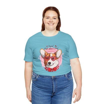 Valentines Day Corgi - Unisex Jersey Short Sleeve Tee - OCDandApparel
