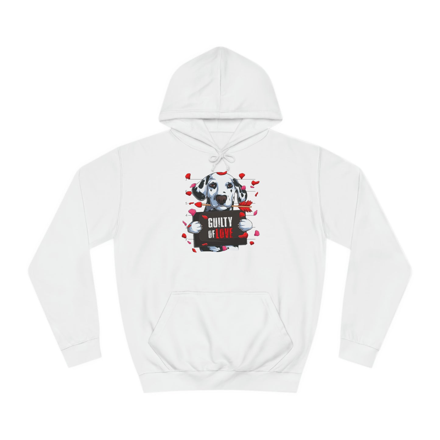Guilty of Love Dalmatian - Unisex College Hoodie - OCDandApparel